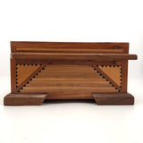 Two-Toned Wood Tramp Art Jewelry Box