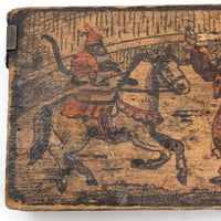 Etched C. 1920s Circus Themed Wooden Box