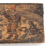 Etched C. 1920s Circus Themed Wooden Box