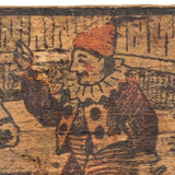 Etched C. 1920s Circus Themed Wooden Box
