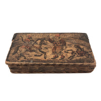 Etched C. 1920s Circus Themed Wooden Box