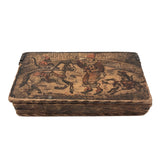 Etched C. 1920s Circus Themed Wooden Box