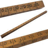 Great Old Handmade Four Sided 24 Inch Measuring Stick in Custom Increments