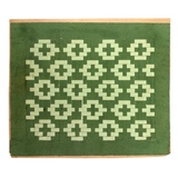Antique Kindergarten Paper Weaving in Greens
