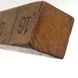 Great Old Handmade Four Sided 24 Inch Measuring Stick in Custom Increments