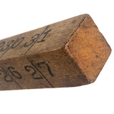 Great Old Handmade Four Sided 24 Inch Measuring Stick in Custom Increments