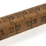 Great Old Handmade Four Sided 24 Inch Measuring Stick in Custom Increments