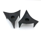 Mid-Century Cast Iron Tripod Candleholders