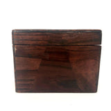 Japanese Marquetry and Black Lacquer Lidded Box with Interior Tray
