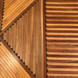 Two-Toned Wood Tramp Art Jewelry Box