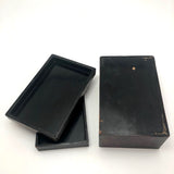 Japanese Marquetry and Black Lacquer Lidded Box with Interior Tray
