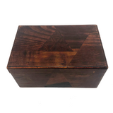 Japanese Marquetry and Black Lacquer Lidded Box with Interior Tray