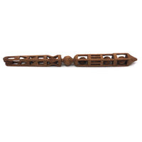 Finely Carved Architectural Whimsy with Three Balls in Cages