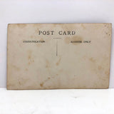 Striking Antique RPPC Family Portrait in Front of Woven Textile