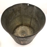 Old Sap Bucket with Great Patina and Hand-painted Orange "R"