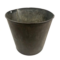 Old Sap Bucket with Great Patina and Hand-painted Orange "R"