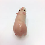 RESCUE: Tiny Blown Glass Hippo Figurine