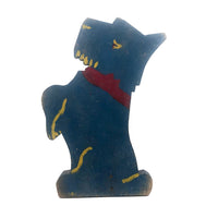 Scottie Dog Folk Art Doorstop in Nice Old Blue Paint