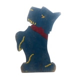 Scottie Dog Folk Art Doorstop in Nice Old Blue Paint