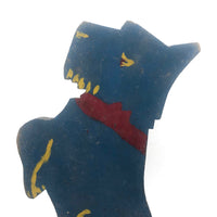 Scottie Dog Folk Art Doorstop in Nice Old Blue Paint