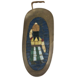 Salvador Teran Mexican Mid-Century Brass and Mosaic Tray or Wall Piece