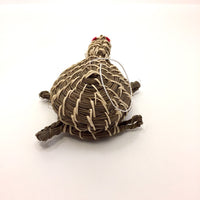 Turtle Shaped Coushatta Pine Needle Hanging Effigy Basket