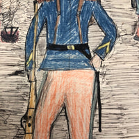 Pierre Albert Leroux Drawing of French Soldier at Camp, 1908