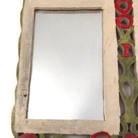 Marvelous 1931 Painted Folk Art Double Mirror with Owl