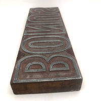 Large BONUS Printing Block