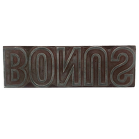 Large BONUS Printing Block