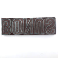 Large BONUS Printing Block