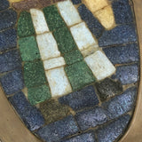 Salvador Teran Mexican Mid-Century Brass and Mosaic Tray or Wall Piece