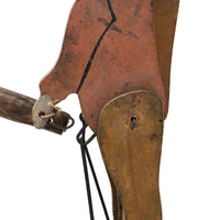 Wonderful Folk Art Workers on Railway Hand Car Pull Toy