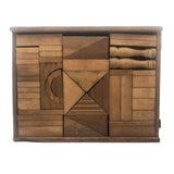 Great Big Antique Set of Wooden Building Blocks in Original Box (No Lid)