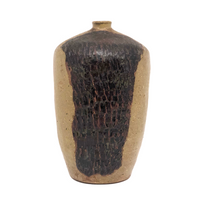 Marlis Schratter Mid-Century Stoneware Vase with Impressed Pattern