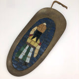 Salvador Teran Mexican Mid-Century Brass and Mosaic Tray or Wall Piece