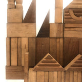 Great Big Antique Set of Wooden Building Blocks in Original Box (No Lid)