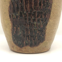 Marlis Schratter Mid-Century Stoneware Vase with Impressed Pattern