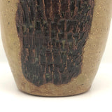 Marlis Schratter Mid-Century Stoneware Vase with Impressed Pattern