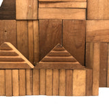 Great Big Antique Set of Wooden Building Blocks in Original Box (No Lid)