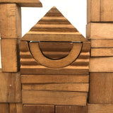 Great Big Antique Set of Wooden Building Blocks in Original Box (No Lid)