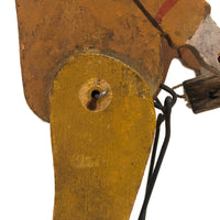 Wonderful Folk Art Workers on Railway Hand Car Pull Toy