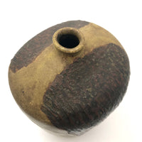 Marlis Schratter Mid-Century Stoneware Vase with Impressed Pattern