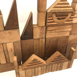 Great Big Antique Set of Wooden Building Blocks in Original Box (No Lid)