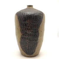 Marlis Schratter Mid-Century Stoneware Vase with Impressed Pattern