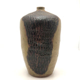 Marlis Schratter Mid-Century Stoneware Vase with Impressed Pattern