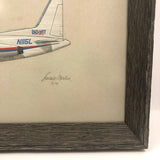 Colored Pencil and Gouache on Board 1974 Rendering of Liggett Group Jet