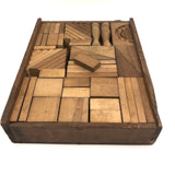 Great Big Antique Set of Wooden Building Blocks in Original Box (No Lid)