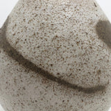 Contrasting Textures Brown on White Modernist Bud Vase
