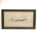 Colored Pencil and Gouache on Board 1974 Rendering of Liggett Group Jet